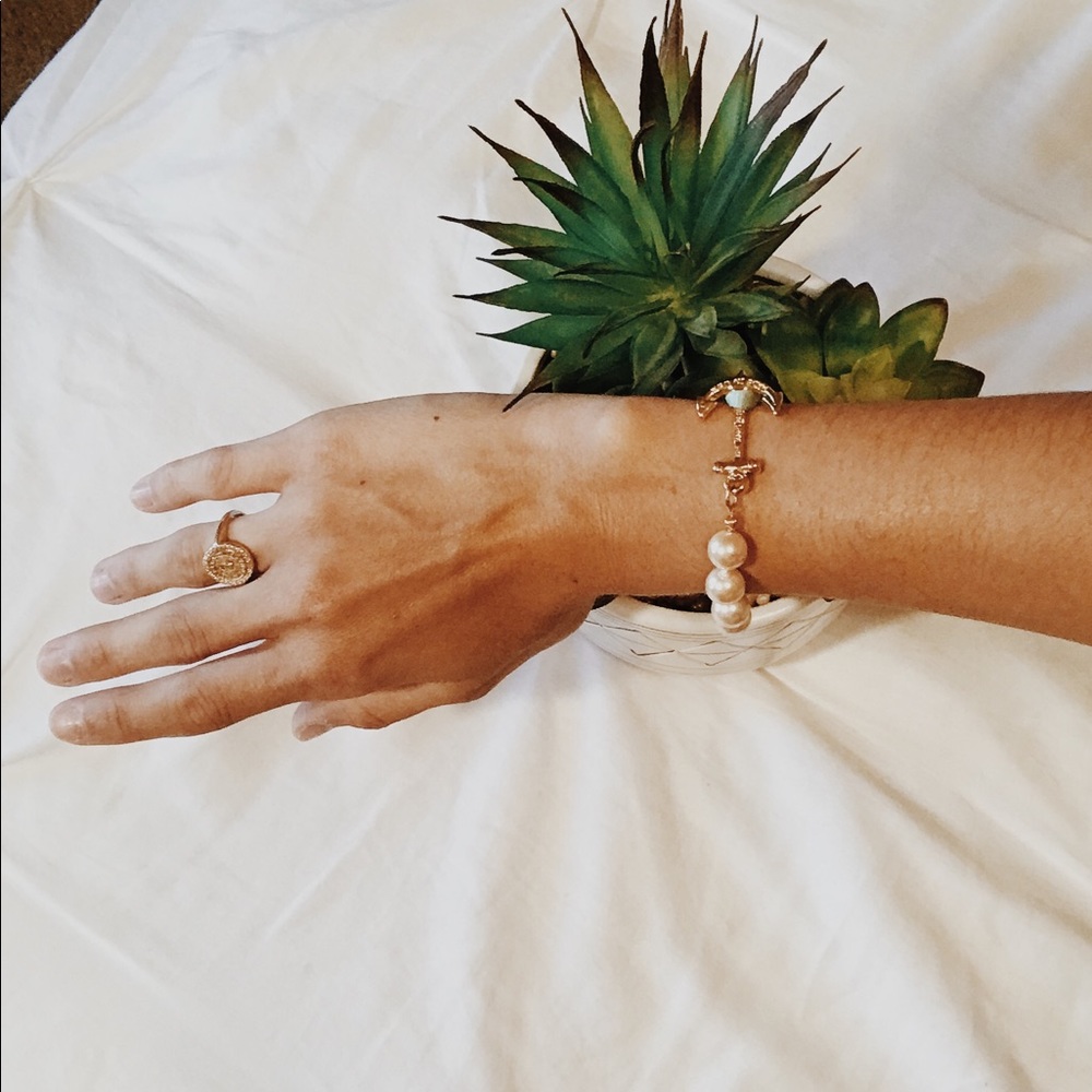 KJP Pearl and Anchor Bracelet